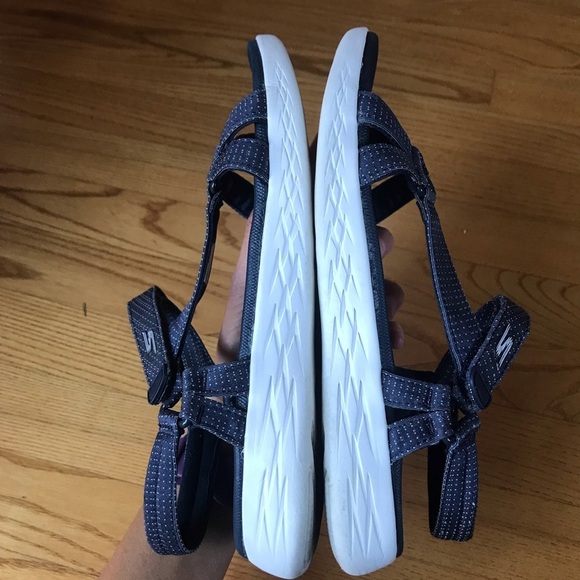 Skechers on the go walk flex sandals shoes sketchers navy blue womens size 8 - Picture 5 of 10